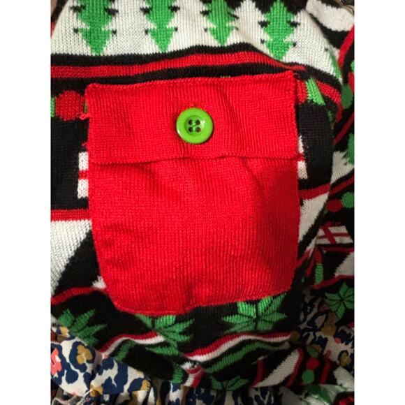 Tipsy Elves Men’s Drinking Game Ugly Christmas Sweater Size M Red Black Pullover - Picture 8 of 9